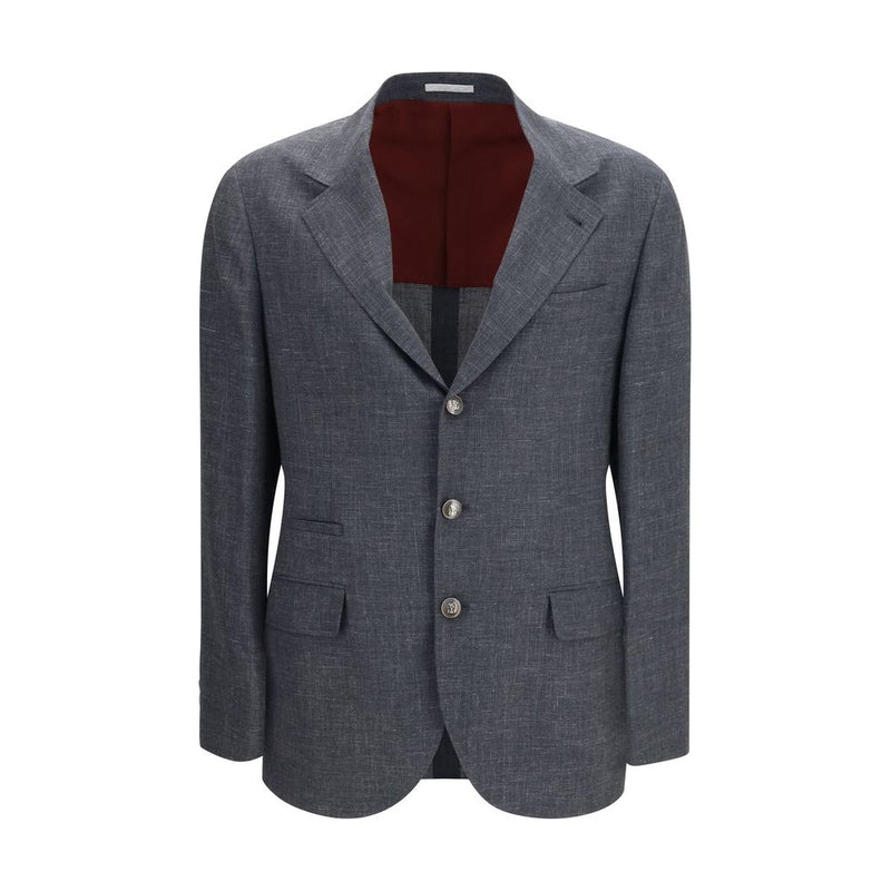 Brunello Cucinelli Gray Wool Oves Aries Blazer