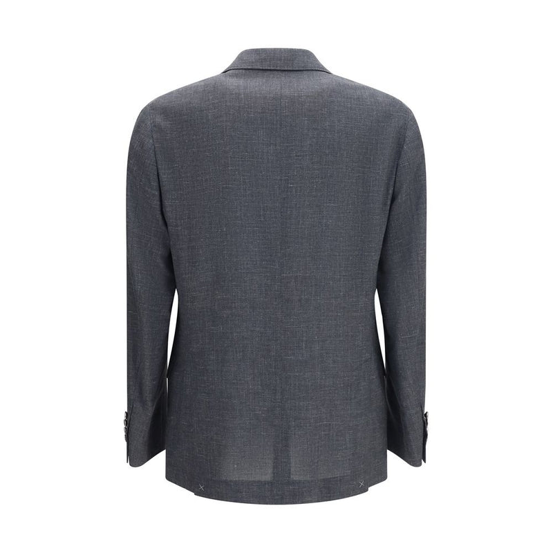 Brunello Cucinelli Gray Wool Oves Aries Blazer