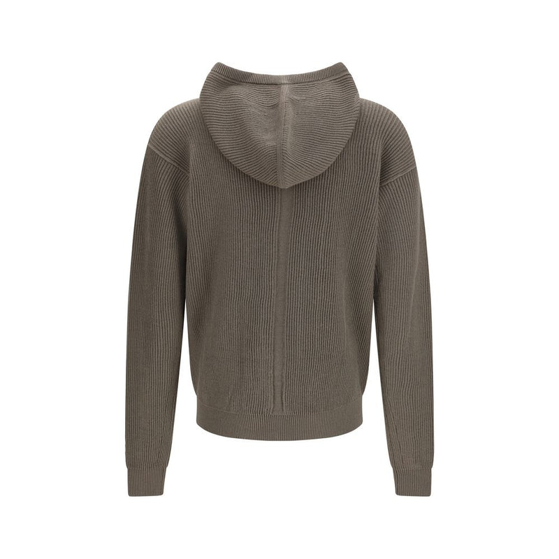 Rick Owens Gray Wool Oves Aries Hoodie