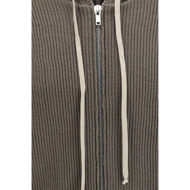 Rick Owens Gray Wool Oves Aries Hoodie