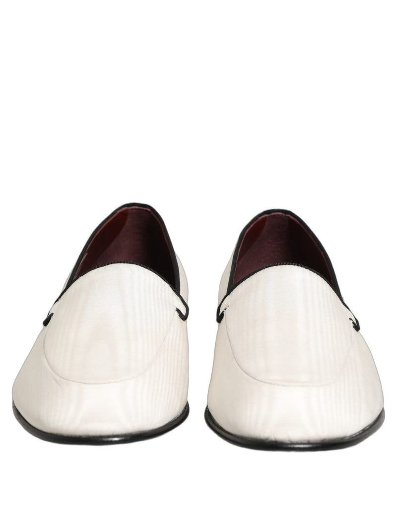 Mocasines planos sin cordones para hombre de Dolce & Gabbana de terciopelo blanco