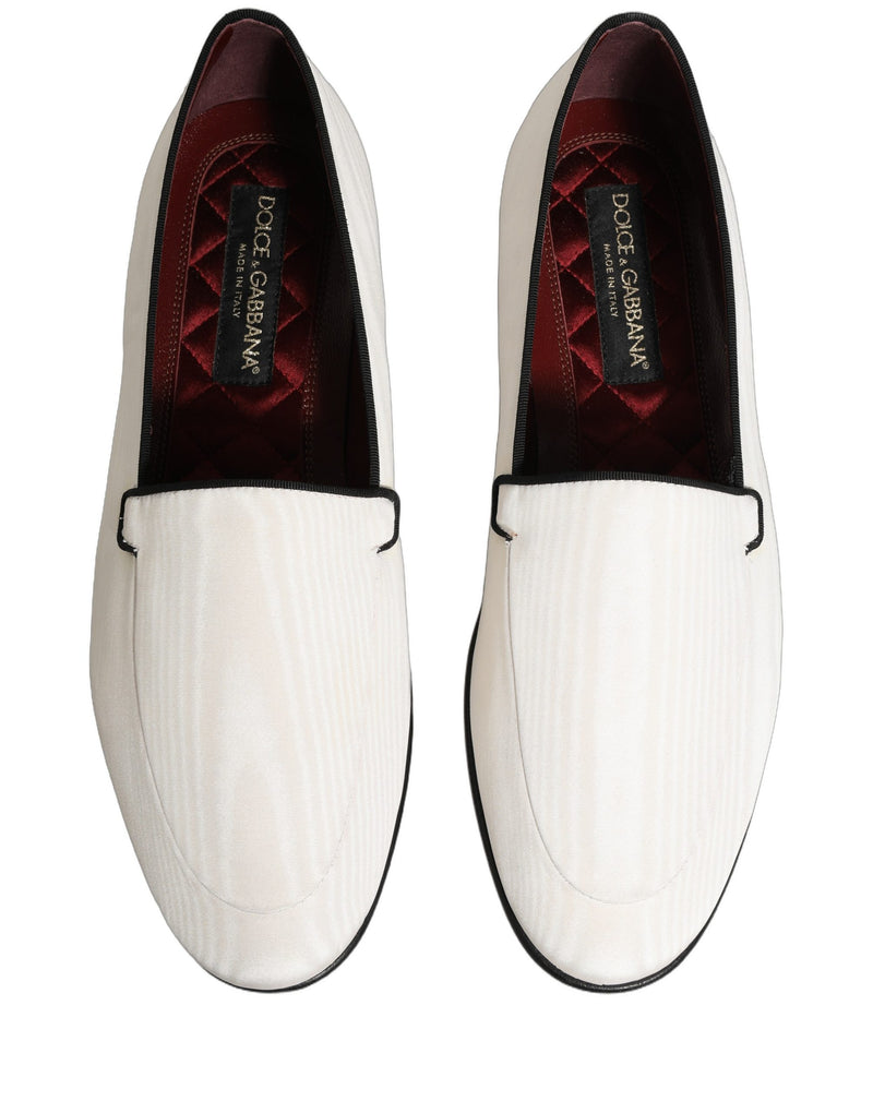 Mocasines planos sin cordones para hombre de Dolce & Gabbana de terciopelo blanco