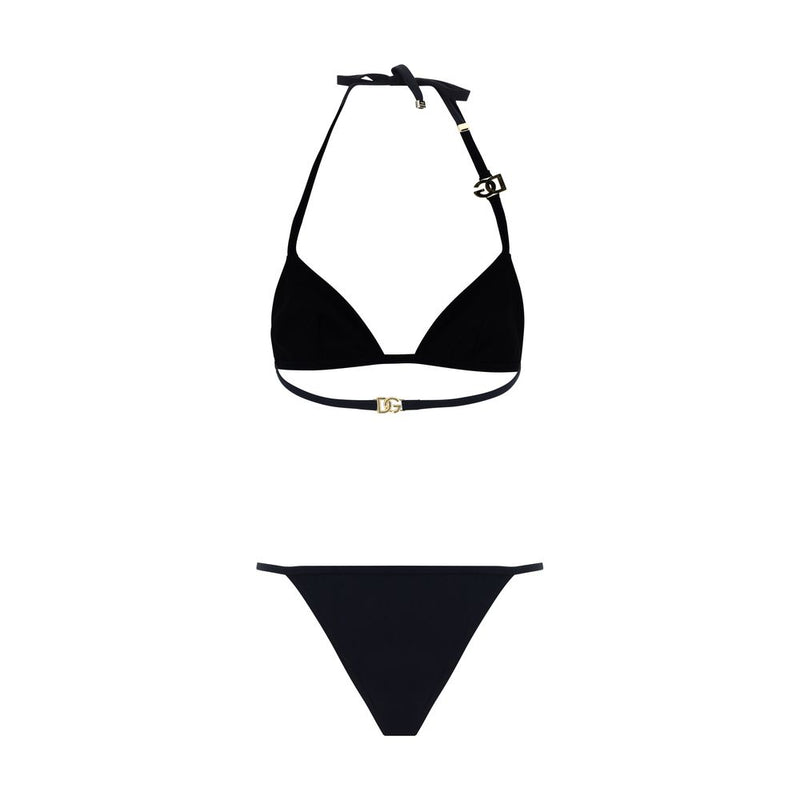 Dolce & Gabbana Black Nylon Bikini