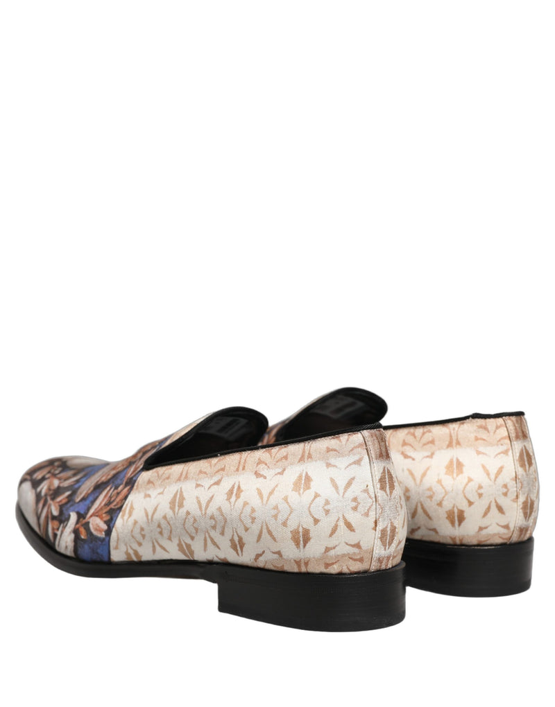 Sapatos mocassins de veludo multicolorido com estampa de frutas Dolce & Gabbana