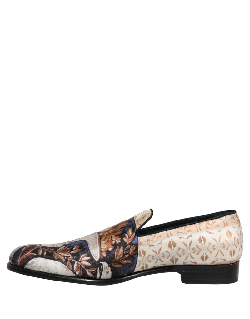 Sapatos mocassins de veludo multicolorido com estampa de frutas Dolce & Gabbana