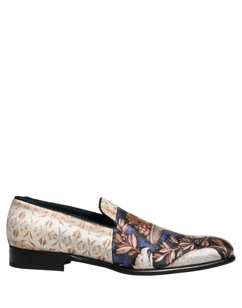 Sapatos mocassins de veludo multicolorido com estampa de frutas Dolce & Gabbana