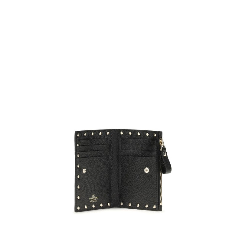 Valentino Garavani Black Calf Leather Bos Taurus Wallet