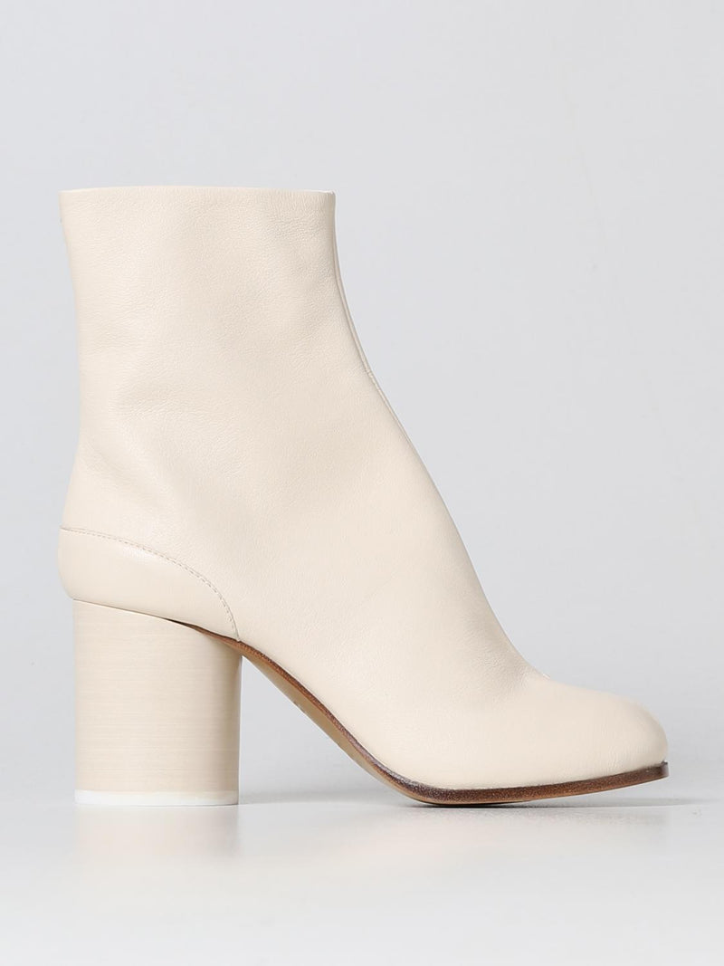 Maison Margiela White Leather Ankle Boots