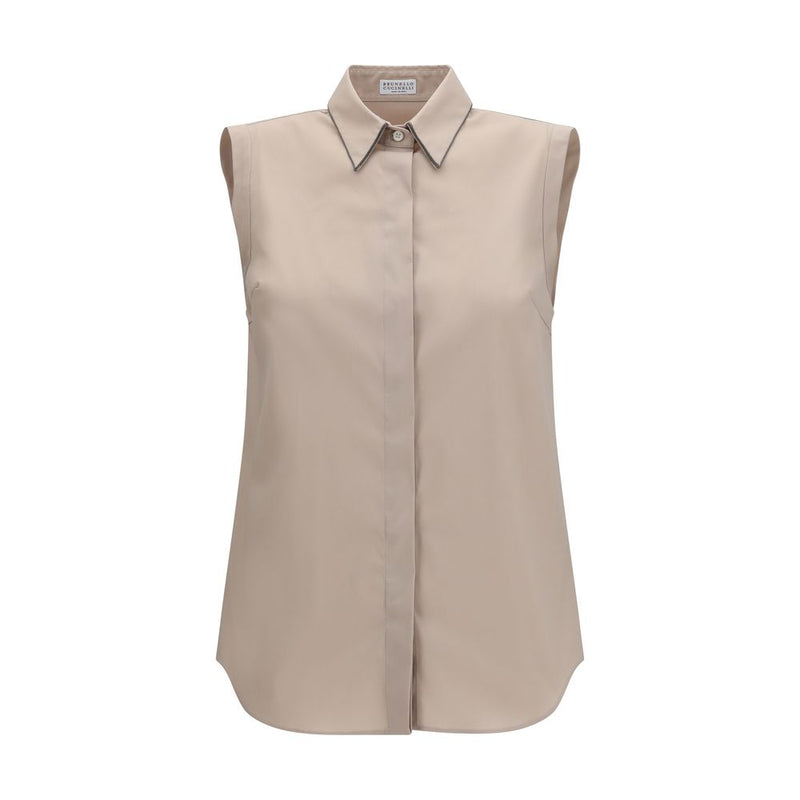 Brunello Cucinelli Beige Cotton Shirt