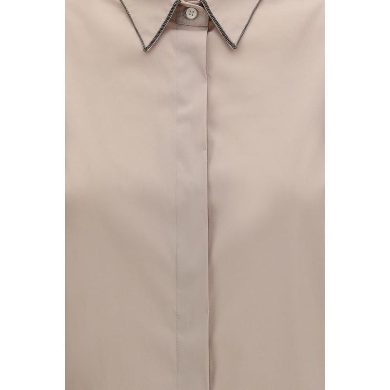 Brunello Cucinelli Beige Cotton Shirt