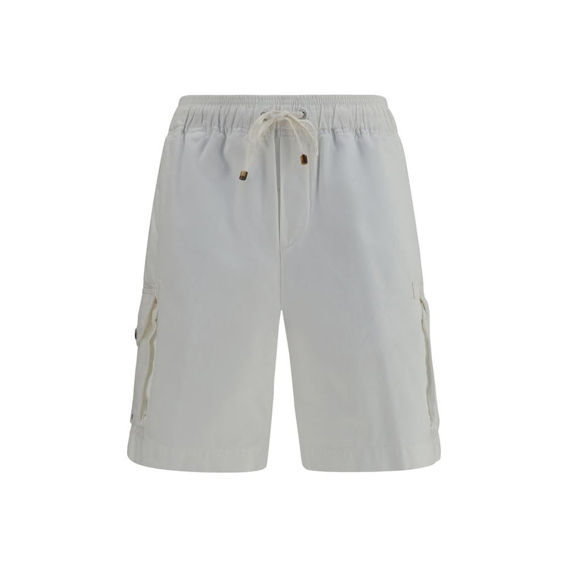 Brunello Cucinelli White Cotton Bermuda Shorts