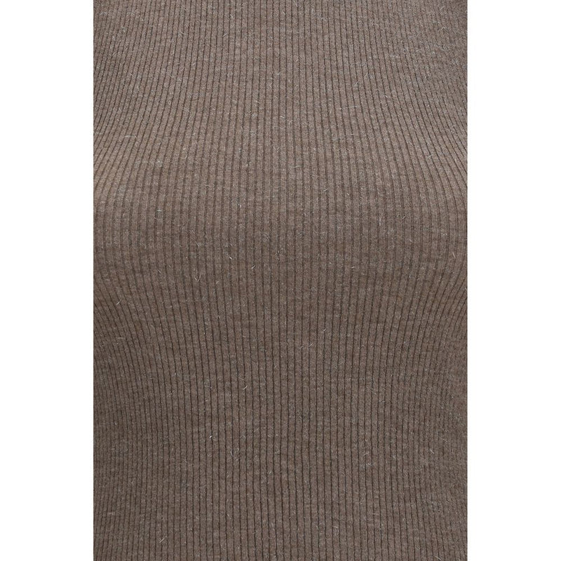 Brunello Cucinelli Brown Cashmere Sleeveles Sweater