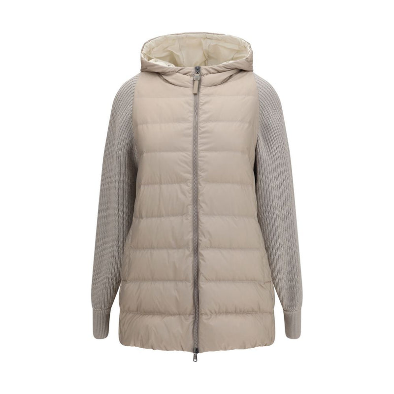 Brunello Cucinelli Gray Polyester Full-Length Jacket