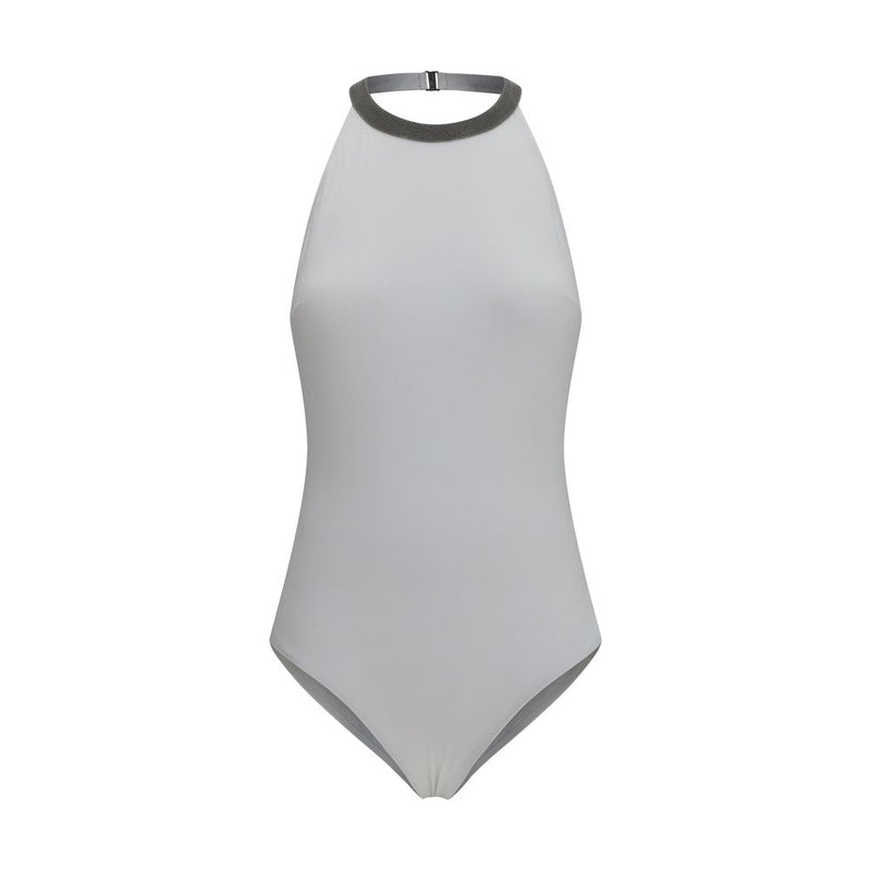 Brunello Cucinelli White Polyamide One-Piece Swimsuit