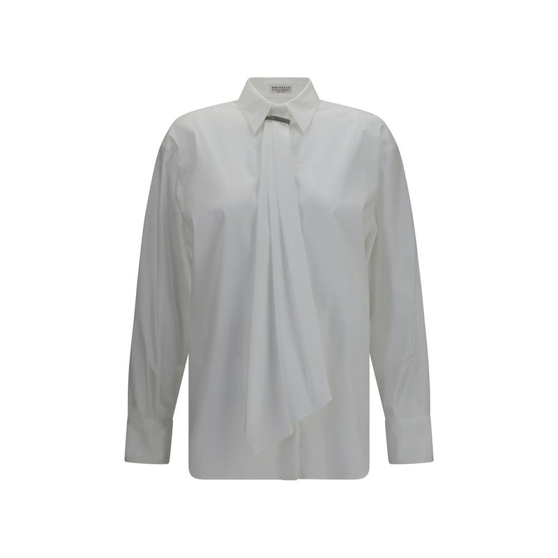 Brunello Cucinelli White Cotton Dress Shirt