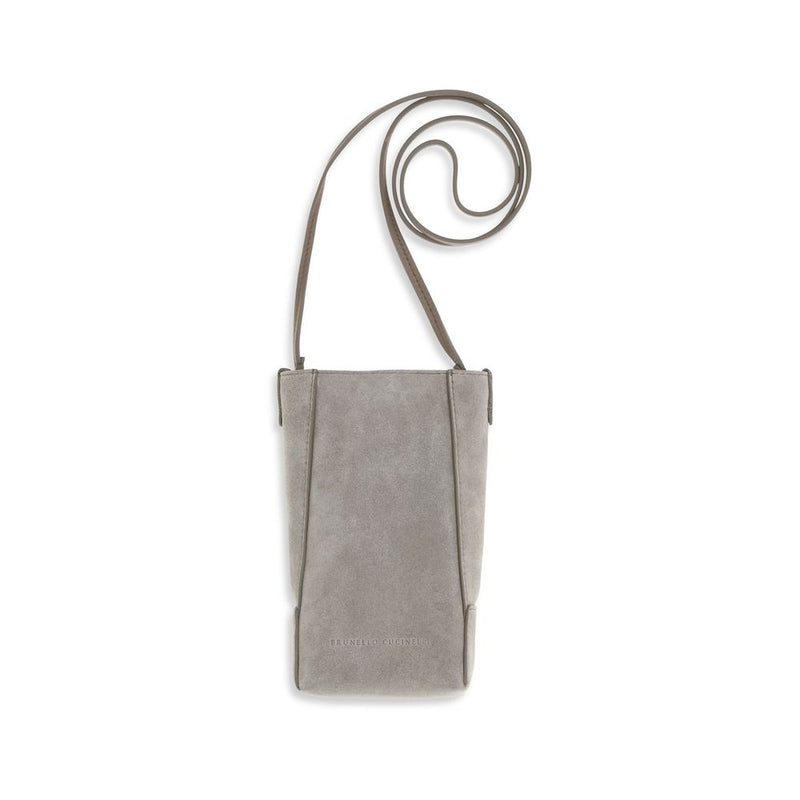 Brunello Cucinelli Gray Calf Leather Bos Taurus Other Accessories