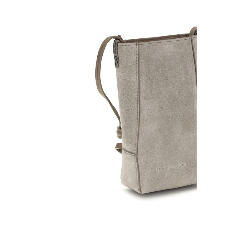 Brunello Cucinelli Gray Calf Leather Bos Taurus Other Accessories