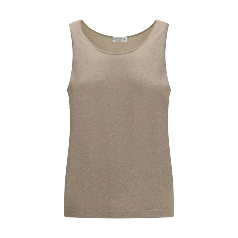 Brunello Cucinelli Beige Cashmere Tank Tops