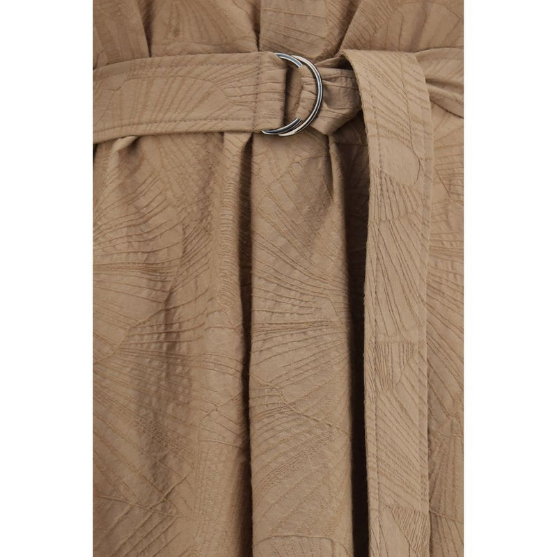 Brunello Cucinelli Beige Cotton Casual Dress