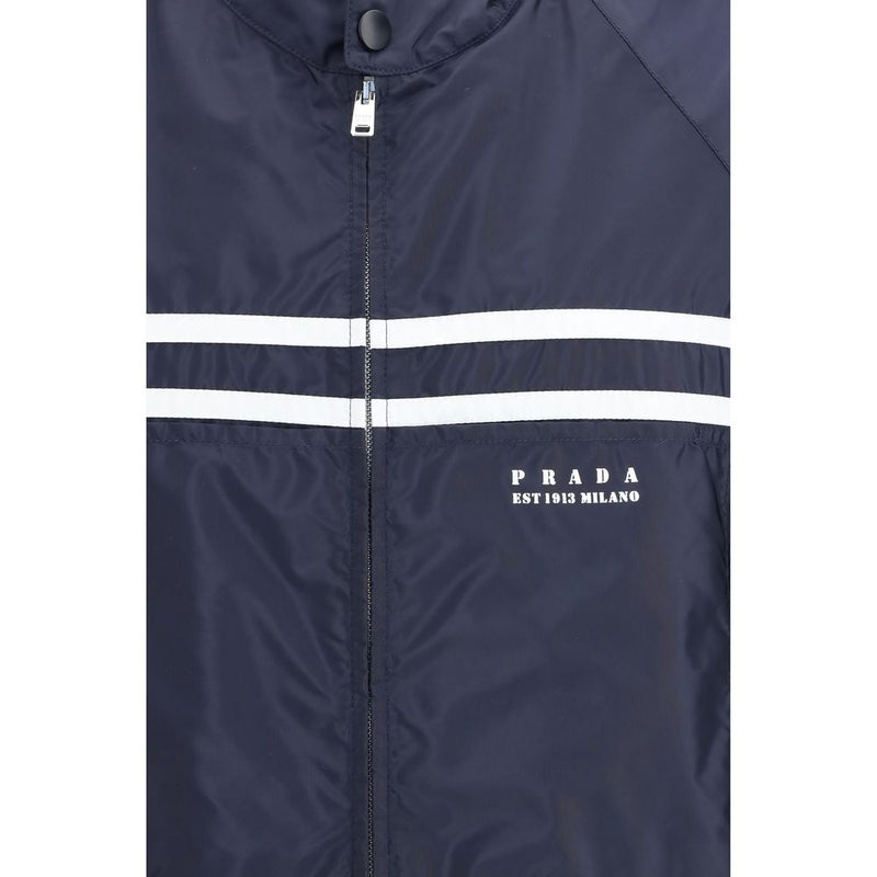 Prada Blue Nylon Shell Jacket