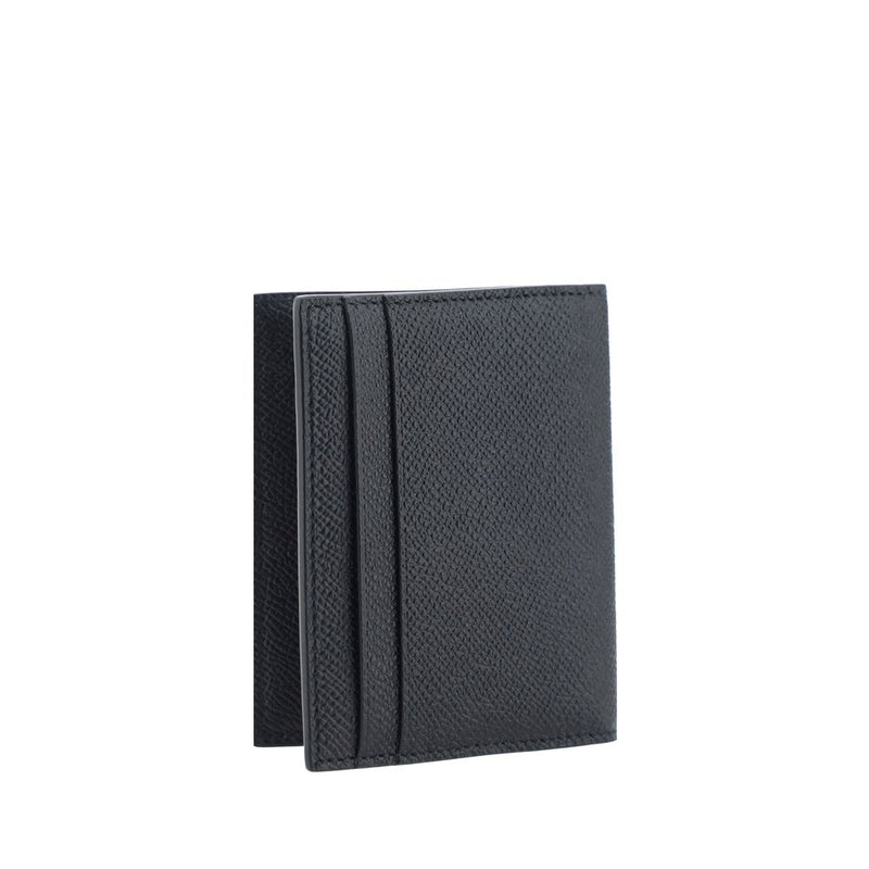 Ferragamo Black Calf Leather Bos Taurus Wallet