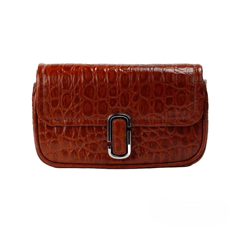 Mini-sac bandoulière en cuir gaufré Spice Brown The Mini Shoulder Bag de Marc Jacobs
