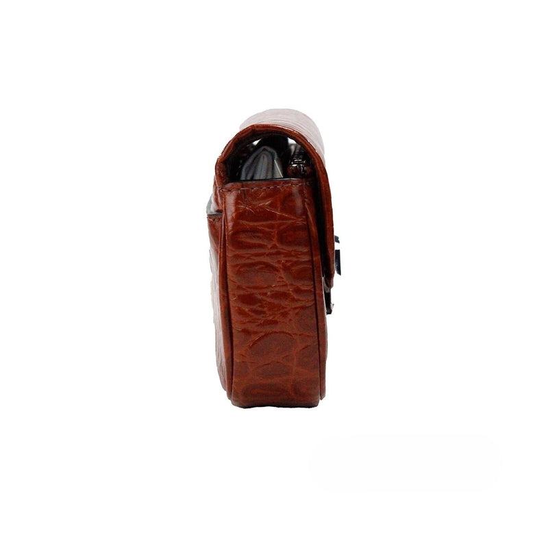 Mini-sac bandoulière en cuir gaufré Spice Brown The Mini Shoulder Bag de Marc Jacobs