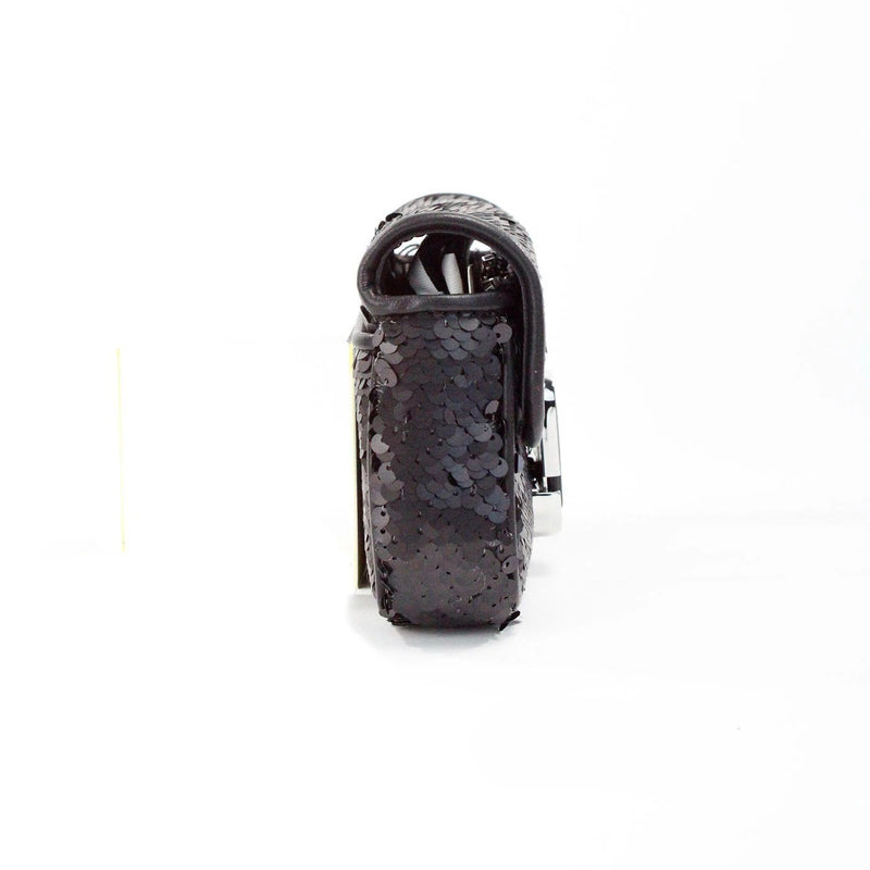 Marc Jacobs The Mini J Marc Shoulder Bag Black Sequined Crossbody Bag