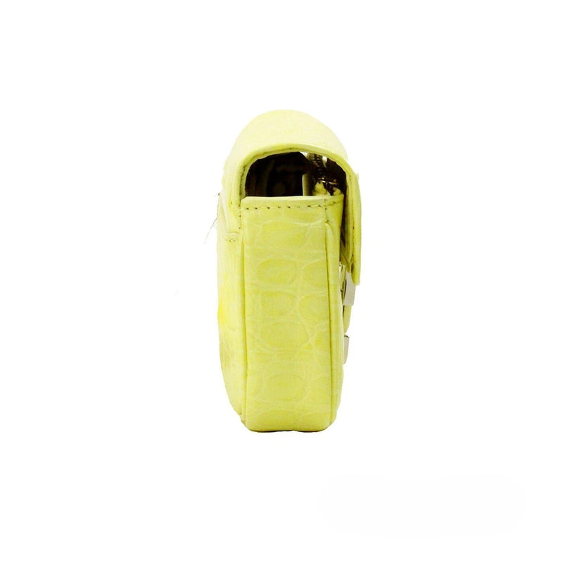 Bolso bandolera mini The de Marc Jacobs de piel amarilla grabada