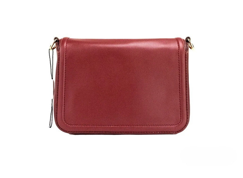 Sac à rabat bandoulière Medium Metal Signet en cuir lisse Syrah de Marc Jacobs