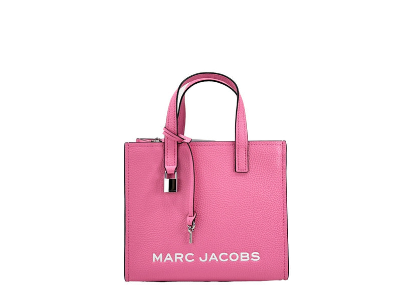 Bolsa tiracolo Mini Grind de couro rosa Marc Jacobs