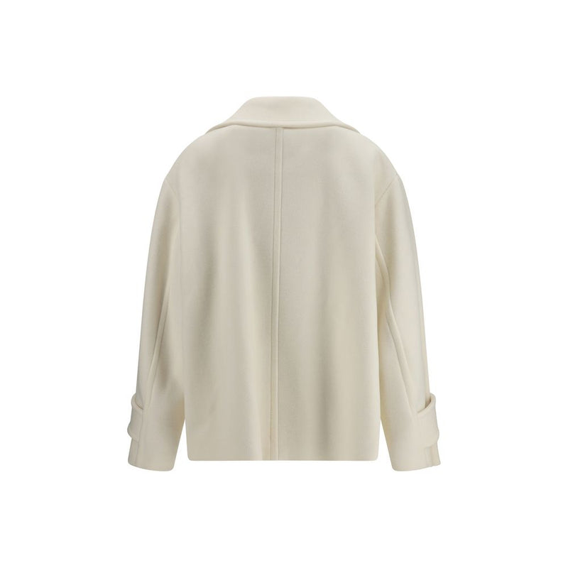 Chloé White Wool Oves Aries Coat