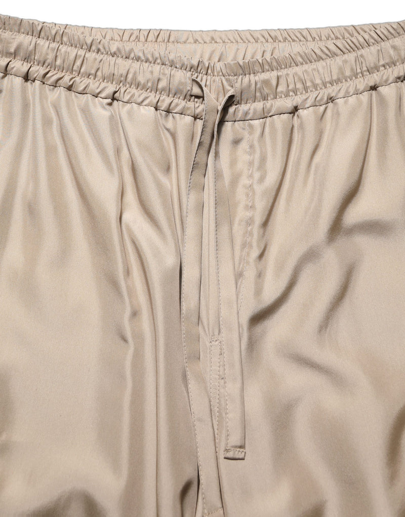 Pantaloni jogger cargo parachute arricciati marroni da uomo Dolce & Gabbana
