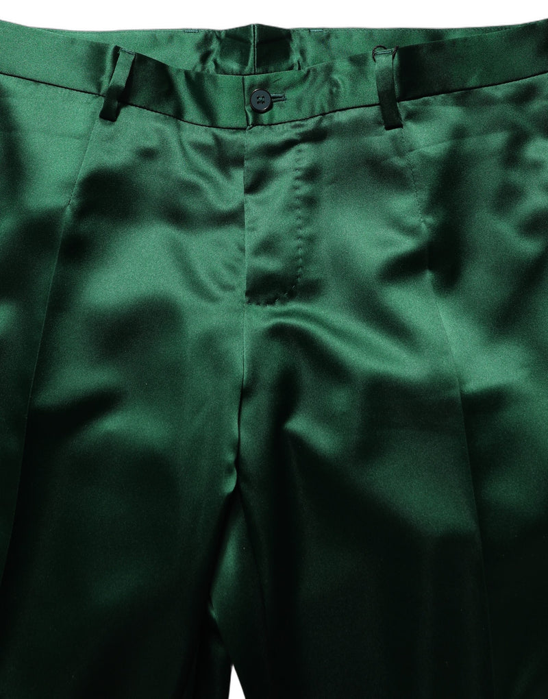 Pantaloni eleganti affusolati verde scuro Dolce & Gabbana