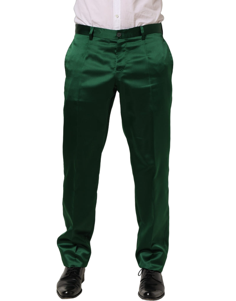Pantaloni eleganti affusolati verde scuro Dolce & Gabbana