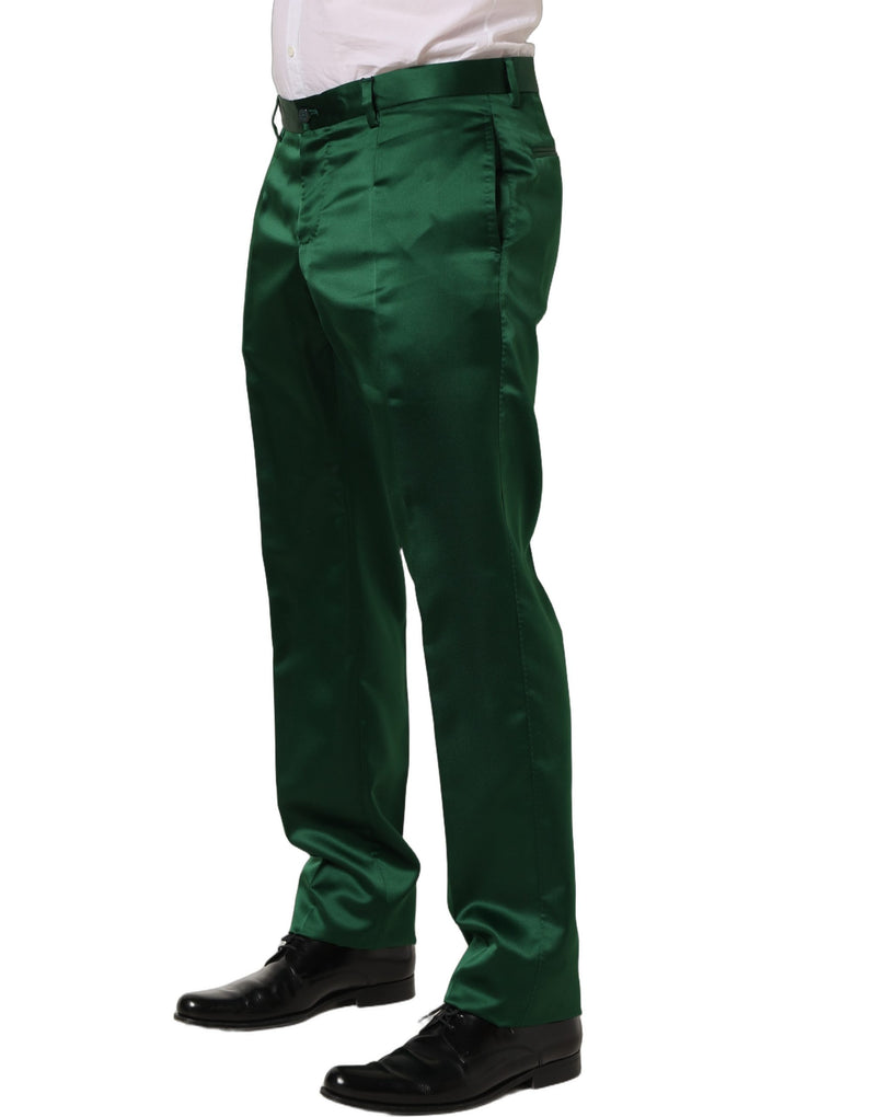 Pantaloni eleganti affusolati verde scuro Dolce & Gabbana