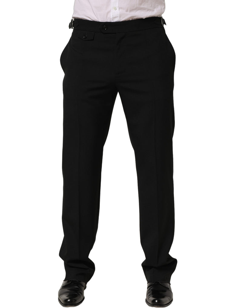 Pantalón de vestir Dolce & Gabbana negro de pernera entallada para hombre