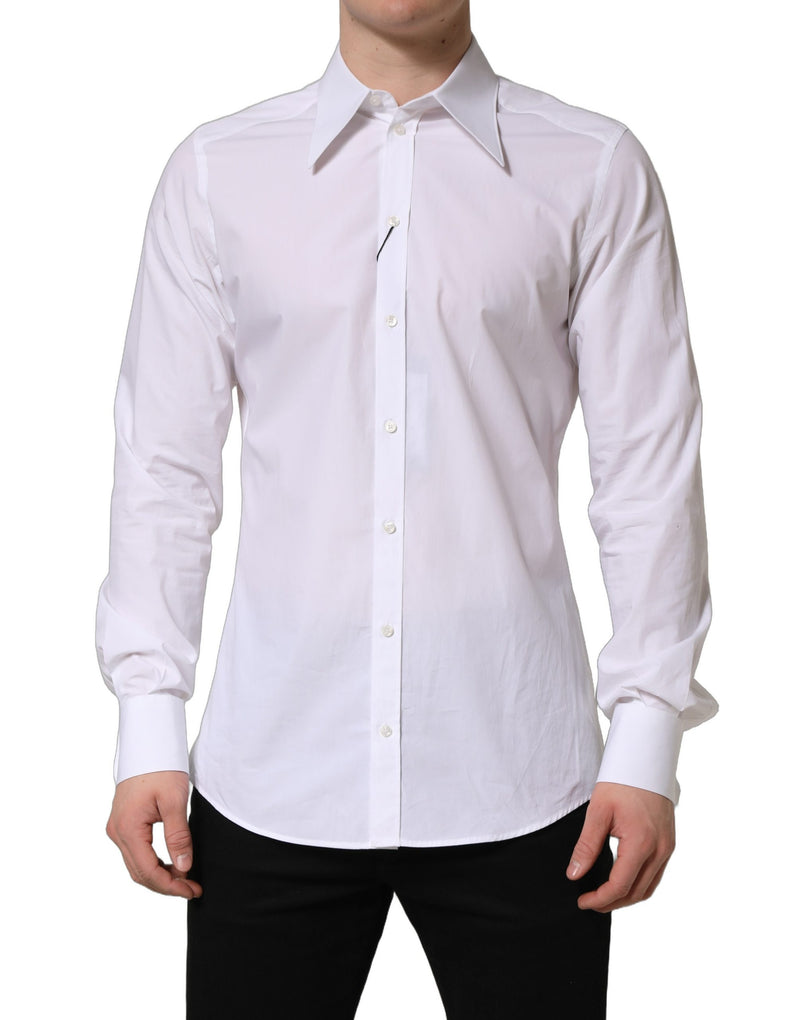 Camisa de vestir blanca de manga larga para hombre MARTINI Dolce & Gabbana