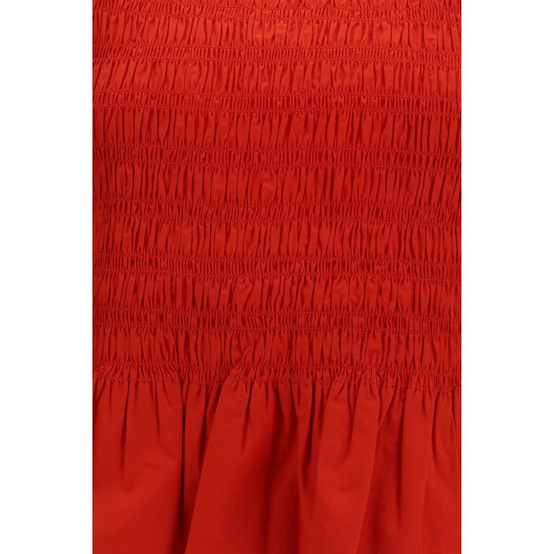 Ganni Red Cotton Blouse