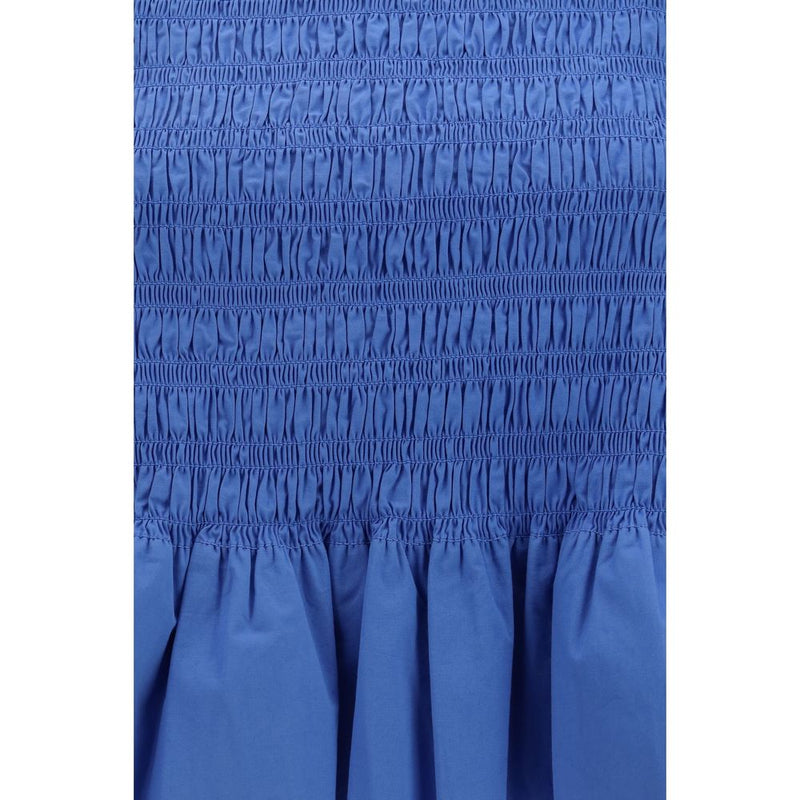 Ganni Blue Cotton Blouse