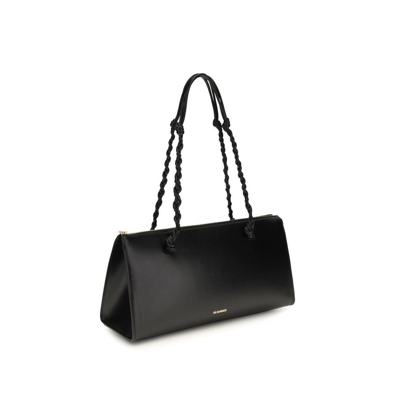 Jil Sander Black Calf Leather Bos Taurus Shoulder Bag