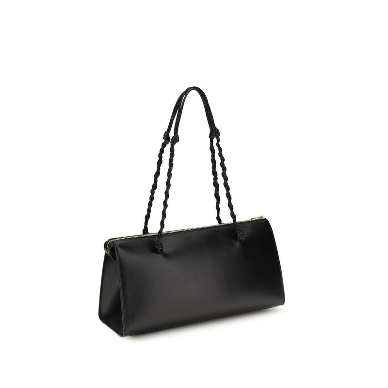 Jil Sander Black Calf Leather Bos Taurus Shoulder Bag