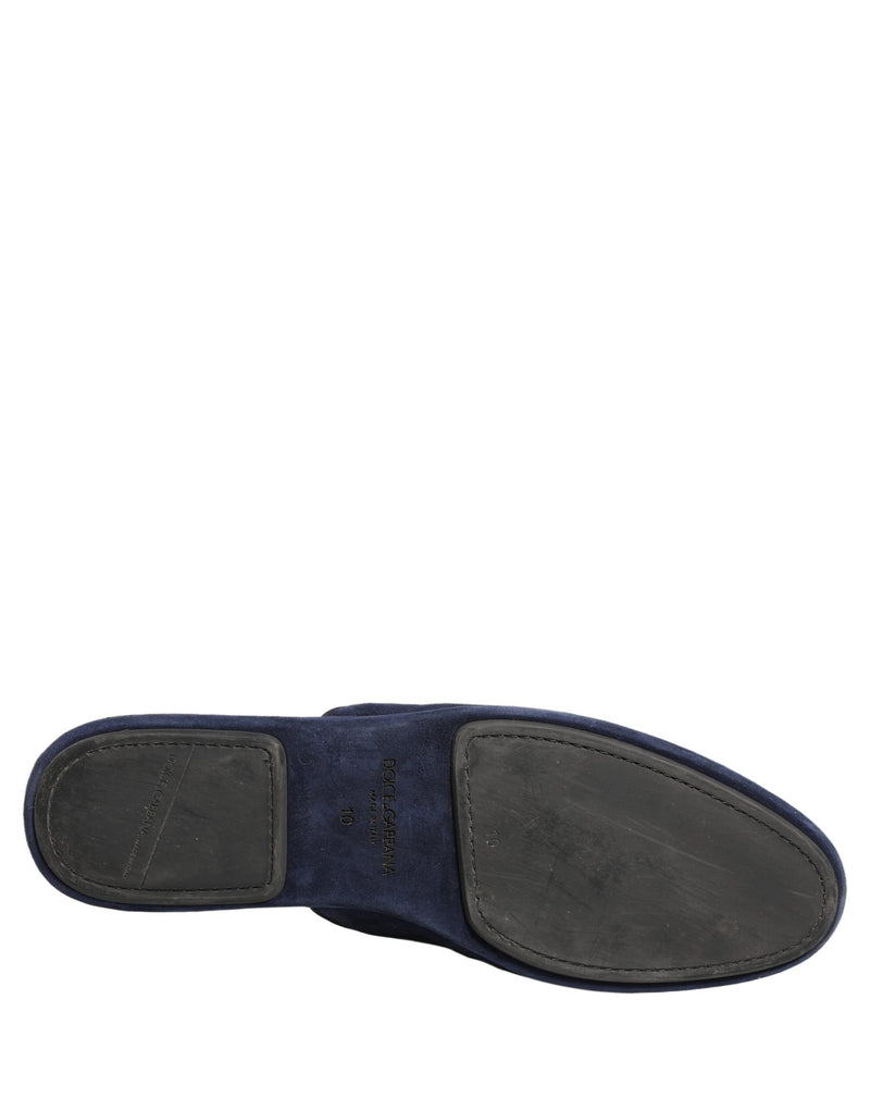 Ciabatte basse Dolce & Gabbana in camoscio blu da uomo