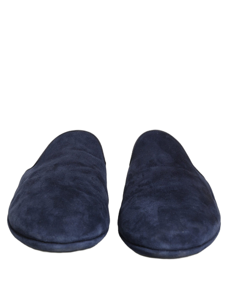 Ciabatte basse Dolce & Gabbana in camoscio blu da uomo