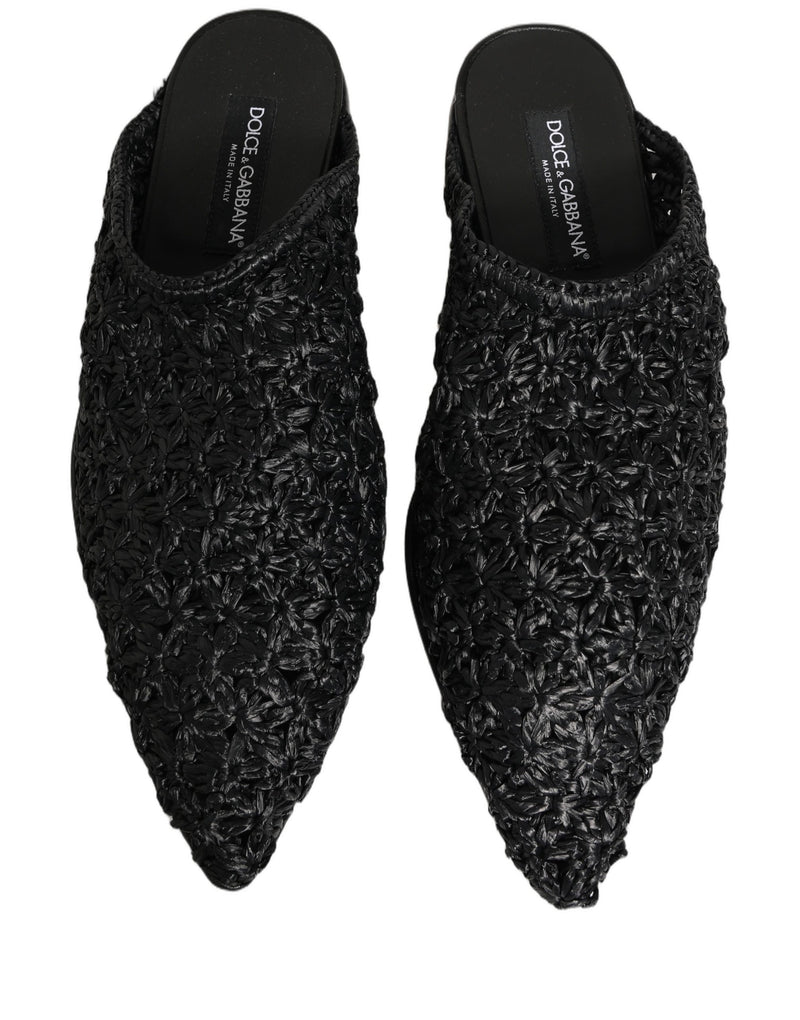 Mules plates noires pour homme Dolce & Gabbana