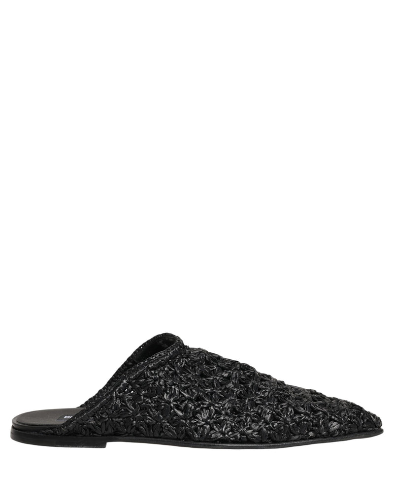 Mules plates noires pour homme Dolce & Gabbana