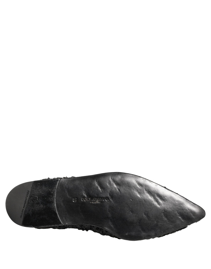 Mules plates noires pour homme Dolce & Gabbana