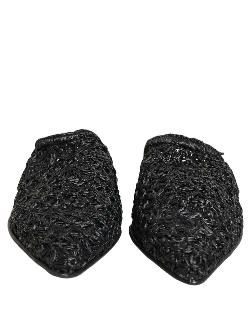 Mules plates noires pour homme Dolce & Gabbana