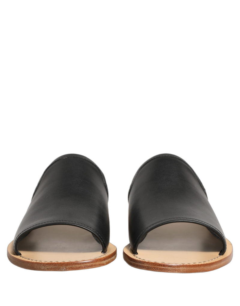 Sandali bassi Dolce & Gabbana con fasce in pelle marrone da uomo