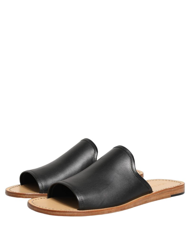 Sandali bassi Dolce & Gabbana con fasce in pelle marrone da uomo